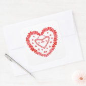 SWEET HEARTS Large Square Stickers (Envelop)