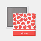 Sweet Hearts 'Name' fridge magnet (Voorkant / Achterkant)