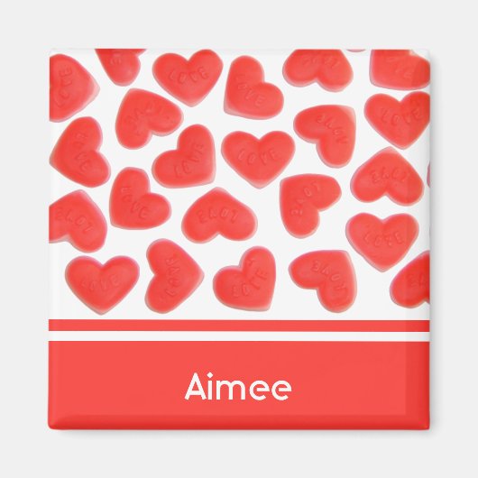 Sweet Hearts 'Name' fridge magnet (Voorkant)