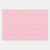Sweet Hearts Patroon Rood en Roze Inpakpapier Vel (Voorkant 3)