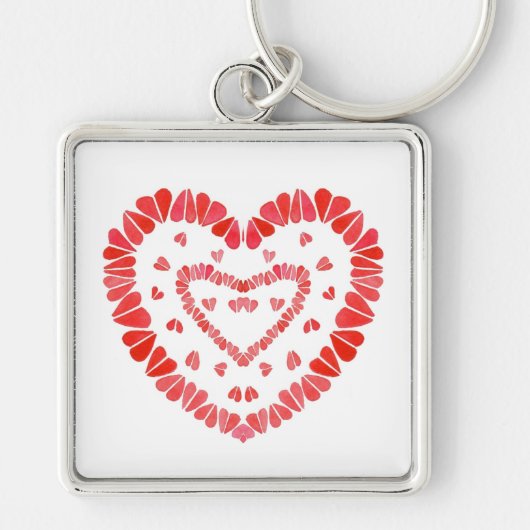 SWEET HEARTS Premium Square Sleutelhanger (Voorkant)