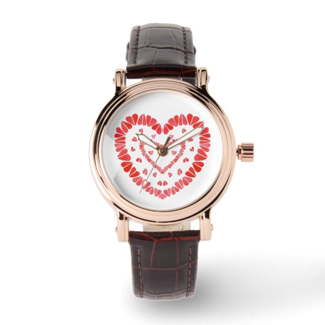 SWEET HEARTS Roos Gold  horloge (Voorkant)
