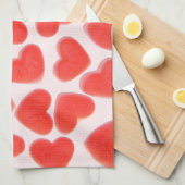 Sweet Hearts Roze keukenhanddoeken (Quarter Fold)
