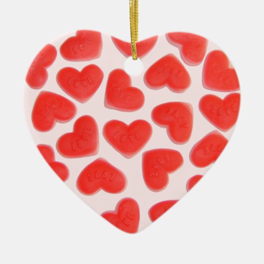 Sweet Hearts Roze ornament hart op naam en datum (Voorkant)