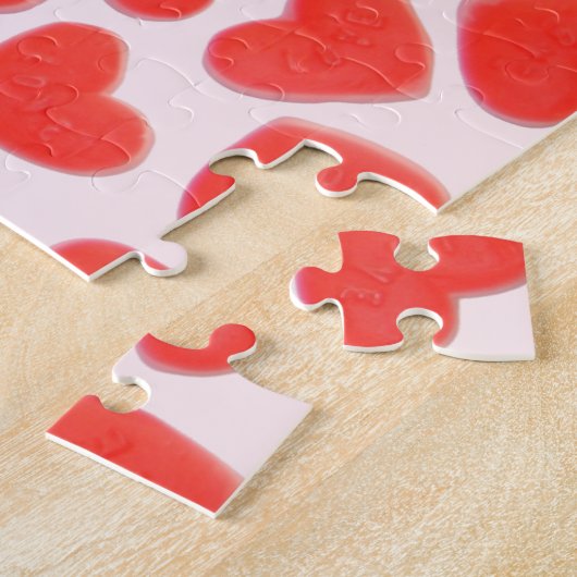 Sweet Hearts Roze puzzel (Zijkant)