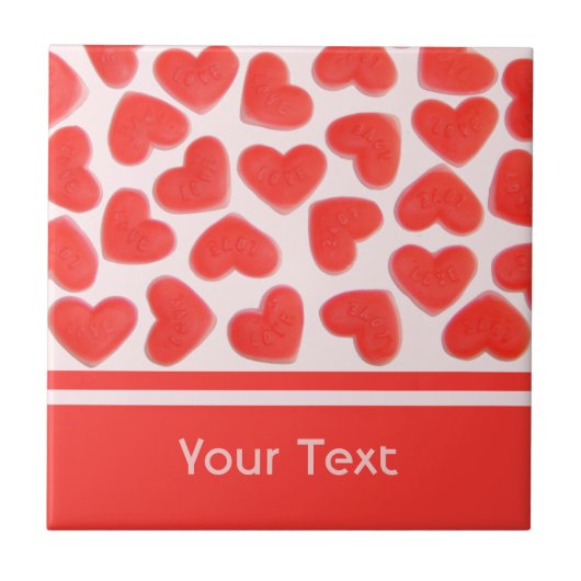 Sweet Hearts Roze 'text'-element Tegeltje (Voorkant)
