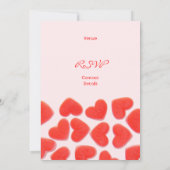 Sweet Hearts Roze uitnodiging van de partij "Valen (Achterkant)