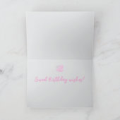 Sweet Hearts roze verjaardagswensen liefdevolle gr Kaart (Binnen)