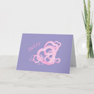 Sweet Hearts roze verjaardagswensen liefdevolle gr Kaart