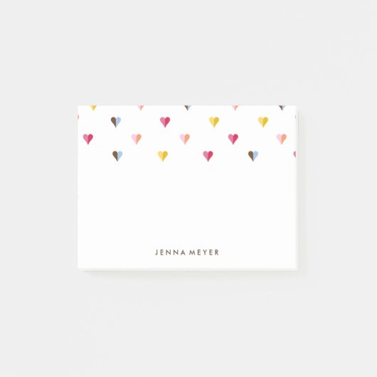 Sweet Hearts Small - Multikleurenweergave Post-it® Notes (Voorkant)