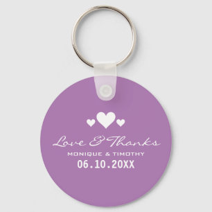 Sweet Hearts Soft Paars Weddenschap Bedankt Sleutelhanger