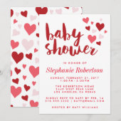Sweet Hearts Stijlvolle Baby shower Uitnodiging (Voorkant / Achterkant)