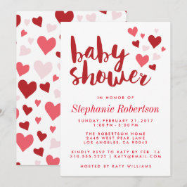 Sweet Hearts Stijlvolle Baby shower Uitnodiging