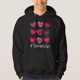 Sweet Hearts Teach Love Inspire Valentijnsdag Tea Hoodie