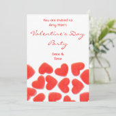 Sweet Hearts, uitnodiging van de partij "Valentijn (Staand voorkant)