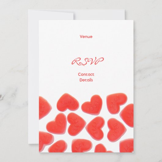 Sweet Hearts, uitnodiging van de partij "Valentijn (Achterkant)