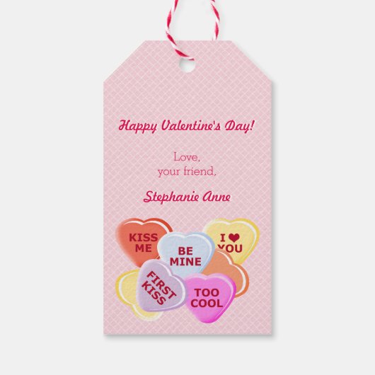 Sweet Hearts Valentijns Snoep Cadeaulabel (Achterkant)