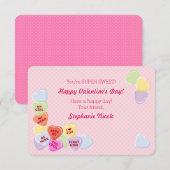 Sweet Hearts Valentijns Snoep Kaart (Voorkant / Achterkant)