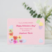 Sweet Hearts Valentijns Snoep Kaart (Staand voorkant)