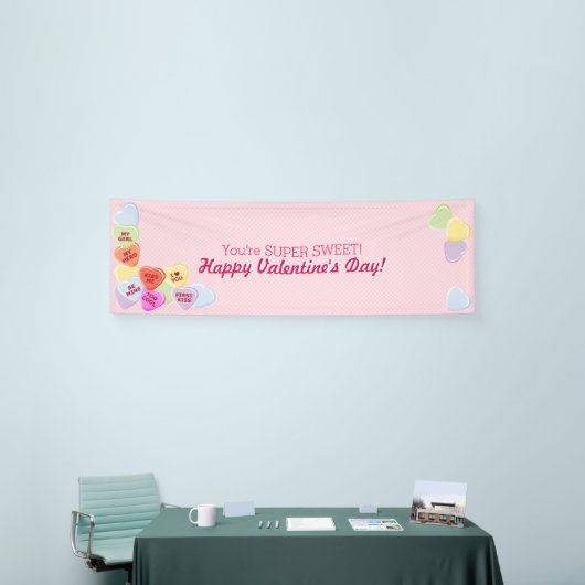 Sweet Hearts Valentijns Snoep Spandoek (Beurs)