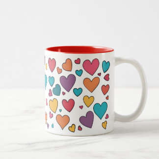 Sweet Hearts Valentine Two-Tone Mug Tweekleurige Koffiemok