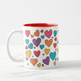 Sweet Hearts Valentine Two-Tone Mug Tweekleurige Koffiemok