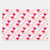 Sweet Hearts Wrapping Paper Flat Sheet Set van 3 (Voorkant 2)