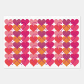 Sweet Hearts Wrapping Paper Flat Sheet Set van 3 (Voorkant)