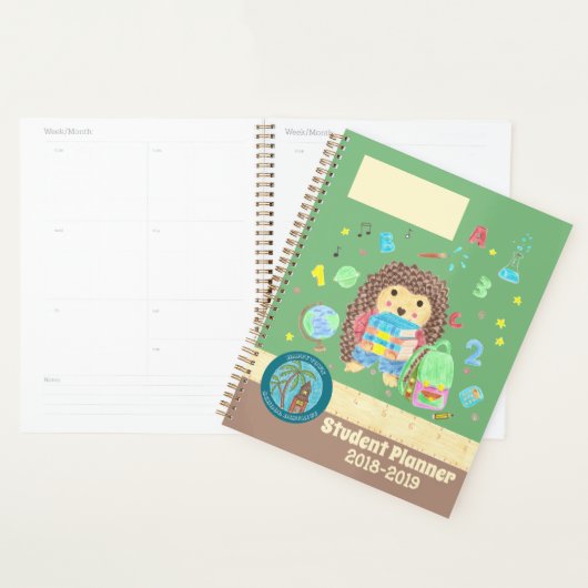 Sweet hedgehog elementary school planner 2018-2019 (Display)