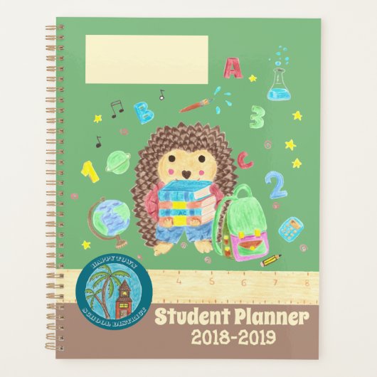 Sweet hedgehog elementary school planner 2018-2019 (Voorkant)