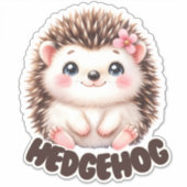 Sweet Hedgehog - Kwekerij Sticker (Voorkant)