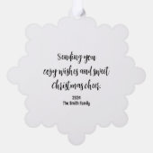 Sweet Hedgehog Paper Ornament Kaart (Achterkant)