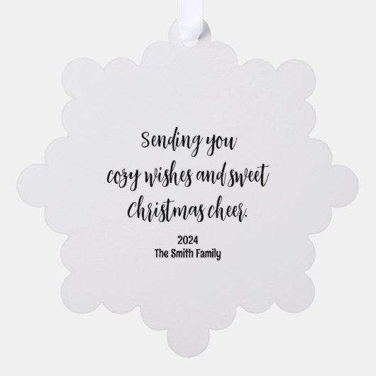 Sweet Hedgehog Paper Ornament Kaart (Achterkant)