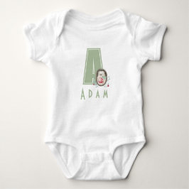Sweet hedgel Persoonlijke Letter A Baby Bodysuit