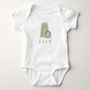 Sweet hedgel Persoonlijke Letter A Baby Bodysuit