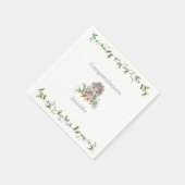 Sweet Hedgel Waterverf Floral Baby shower Servet (Hoek)