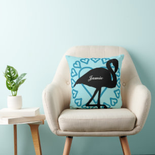 Sweet Heqrt Circle Flamingo Blauwgroen Aqua Kussen