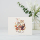 Sweet Herfst Kittens in Pompoenmand Herfst Liefde Briefkaart (Staand voorkant)