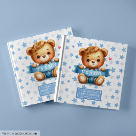 Sweet Het is een jongen teddybeer gastenboek klein