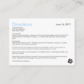 Sweet Hibiscus Bruiloft Routebeschrijving Kaart (Achterkant)