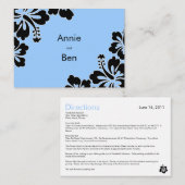 Sweet Hibiscus Bruiloft Routebeschrijving Kaart (Voorkant / Achterkant)