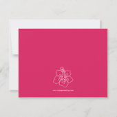 Sweet Hibiscus Save the Date Invitation Card (Achterkant)