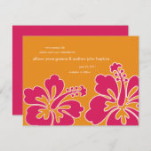 Sweet Hibiscus Save the Date Invitation Card (Voorkant / Achterkant)