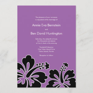 Sweet Hibiscus Wedding Invitation Card Kaart
