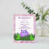 Sweet Hippo Baby shower Invitation Kaart (Staand voorkant)