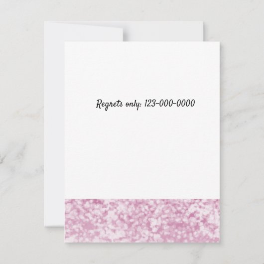 Sweet Hippo Baby shower Invitation Kaart (Achterkant)