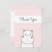 Sweet Hippo Bedankkaart (Voorkant / Achterkant)