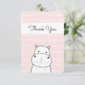 Sweet Hippo Bedankkaart (Staand voorkant)