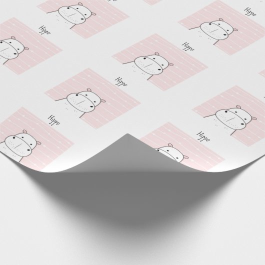 Sweet Hippo Cadeaupapier (Hoek)