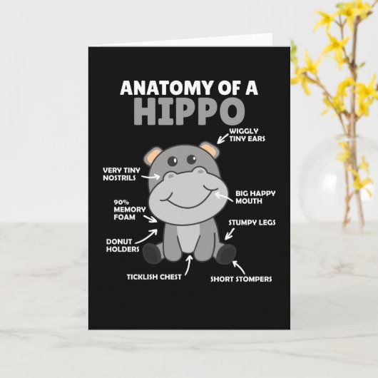 Sweet Hippo statement Anatomy of a Hippo Kaart (Gele Bloem)